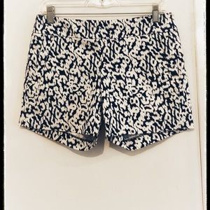 NWOT J. Crew Stretch Black and White Graphic Shorts